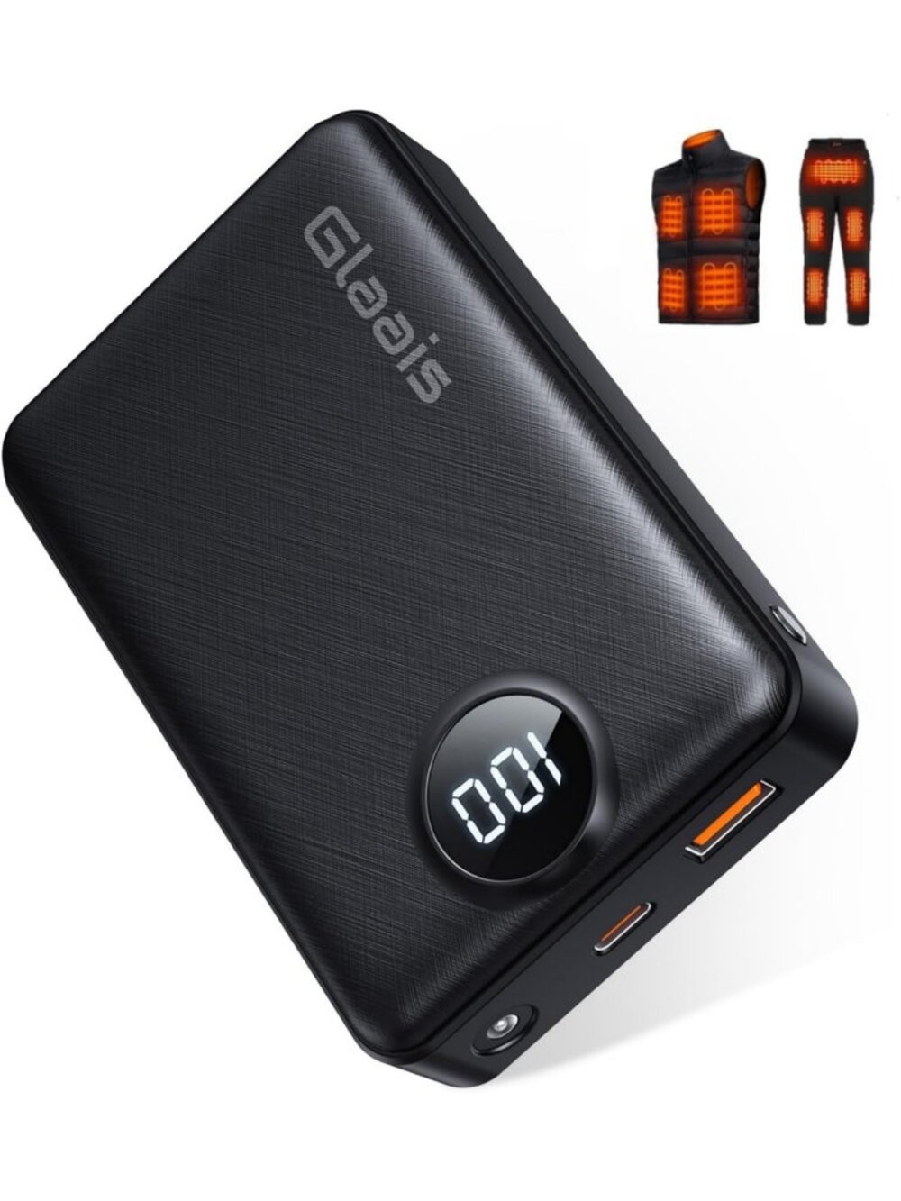20000mAh Rechargeable Battery Pack for Heated Vests - Power Bank for Warmth